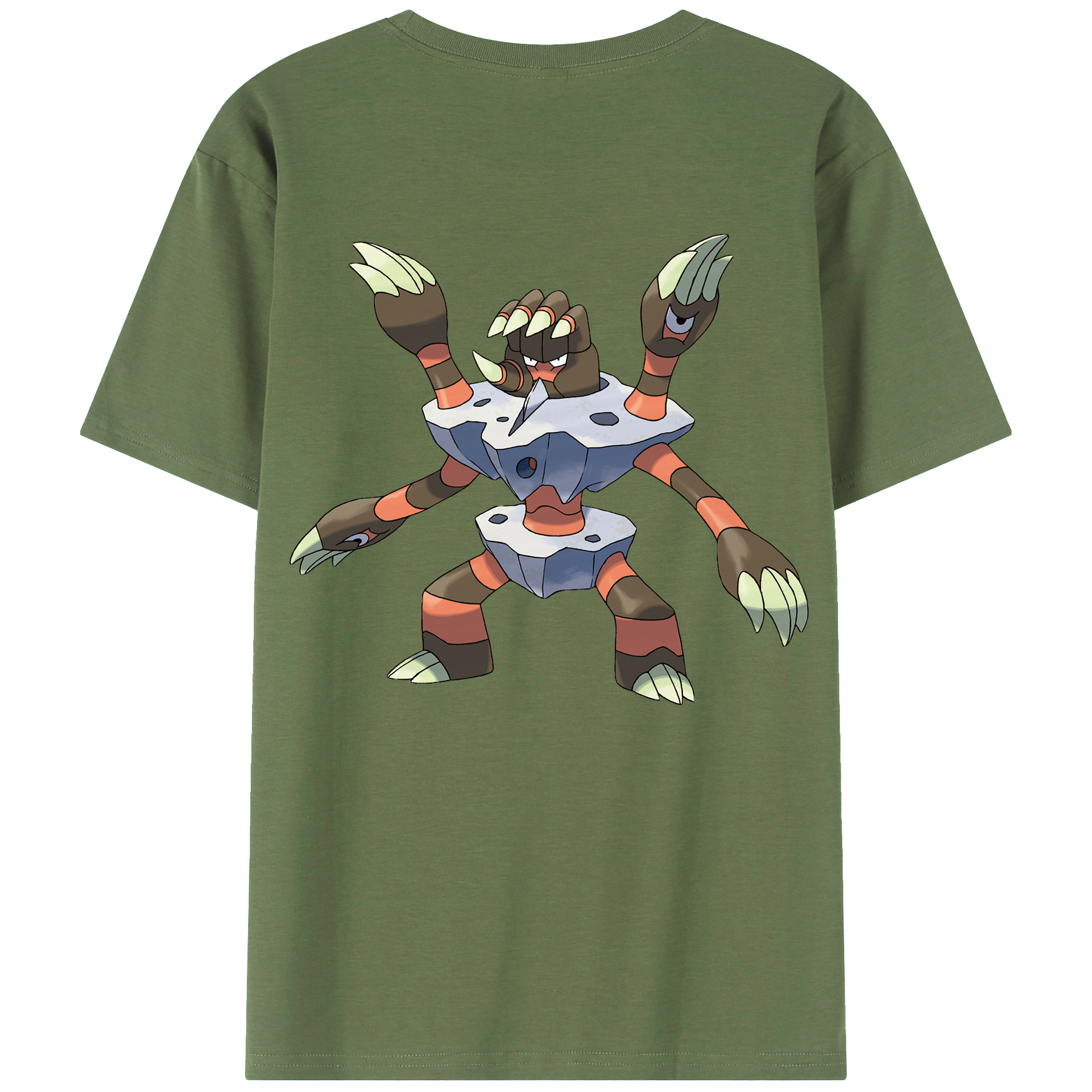 （画像用） ポケットモンスター Pokémon 綿100％ メンズ半袖Tシャツ（バックプリント） 通気性